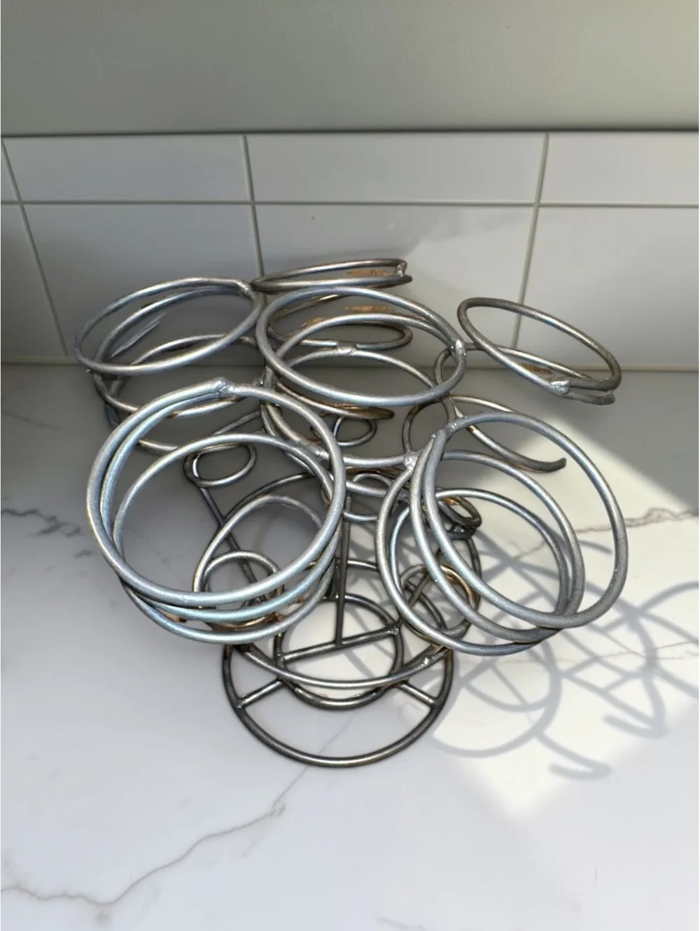 Vintage Six Bottle Table Wine Rack Holder
